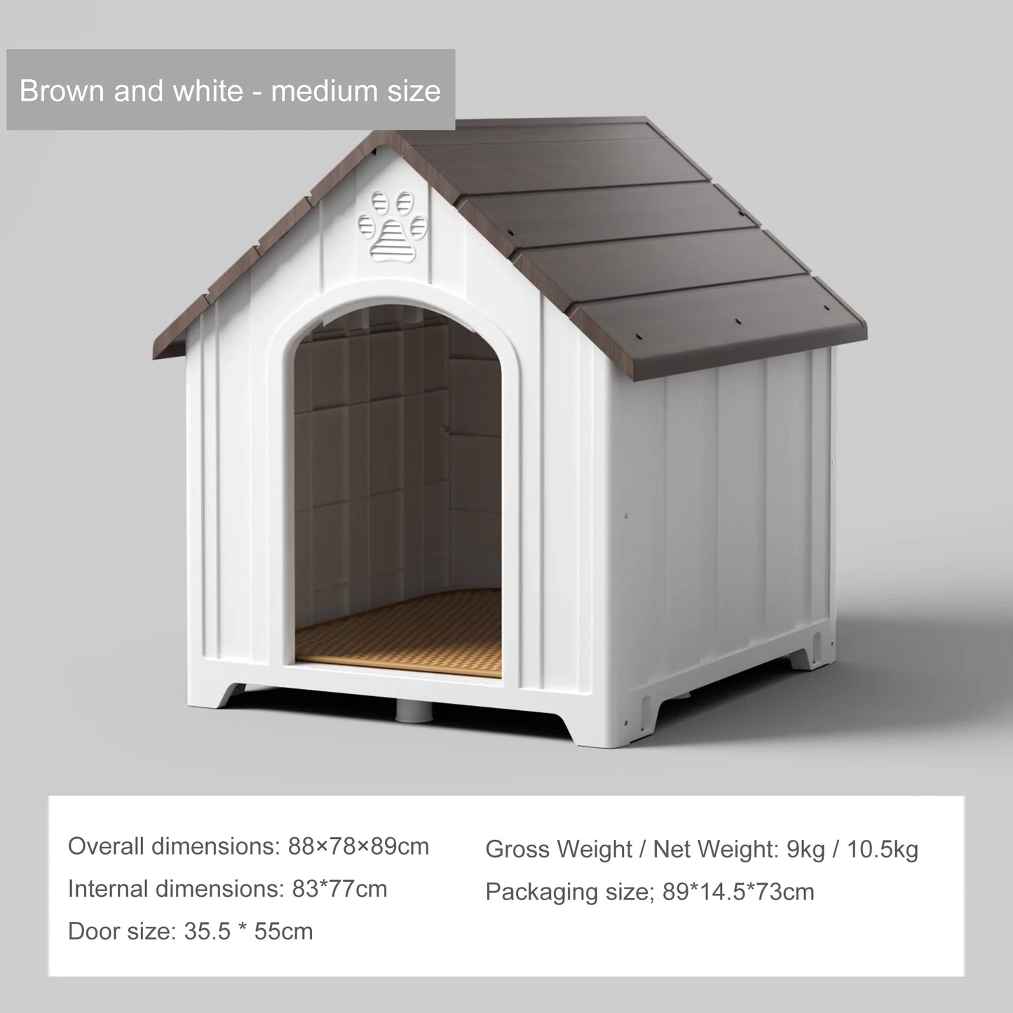 Weatherproof Insulated Dog Kennel for Medium to Large Dogs – Breathable Outdoor Yard Shelter