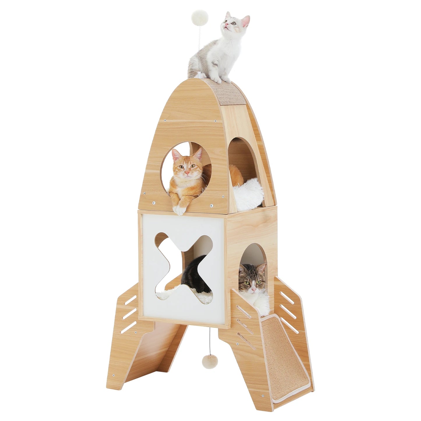 “Rocket Cat Tower– Play, Scratch & Lounge”