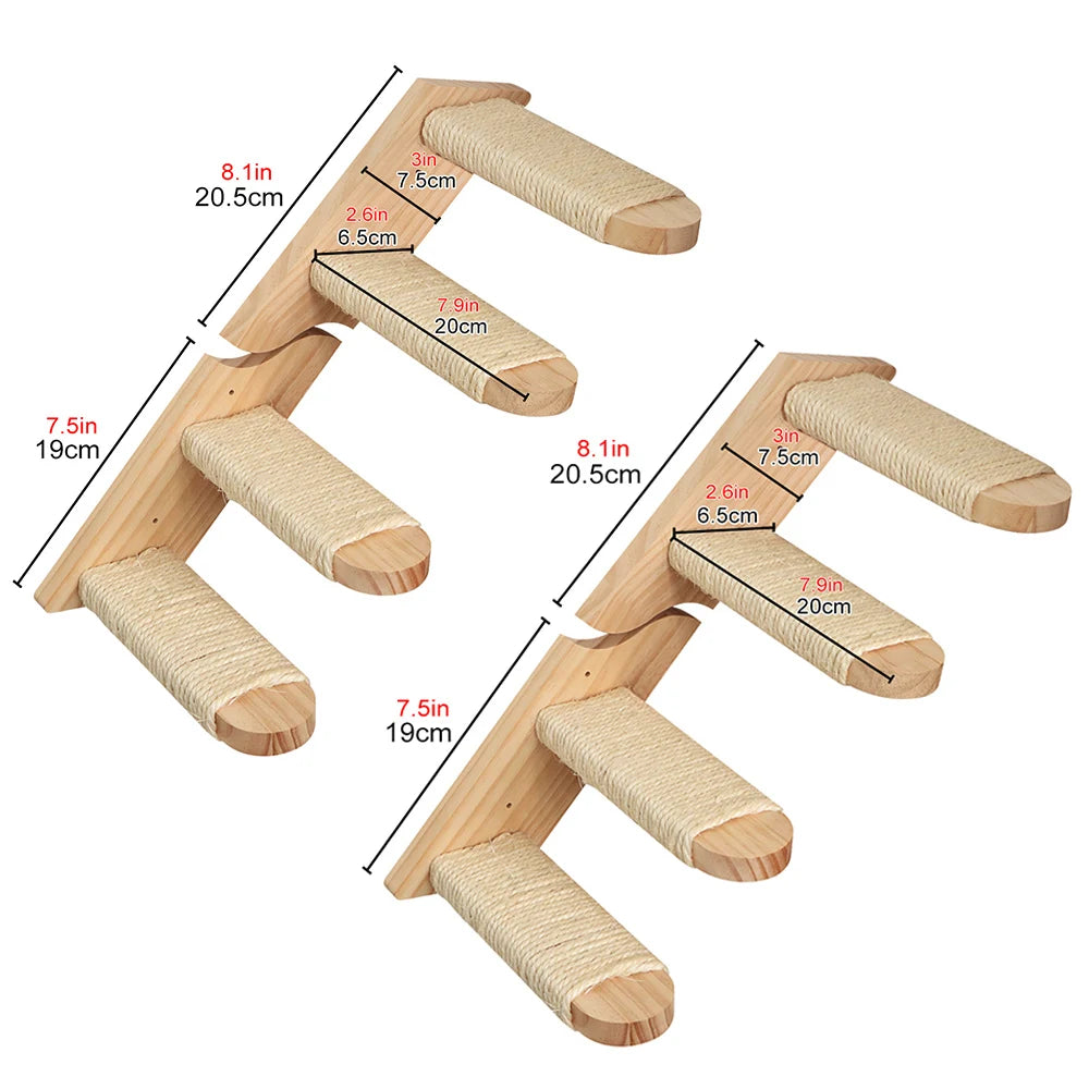 “Kitty Climb & Chill – Wall Set with Bridge”