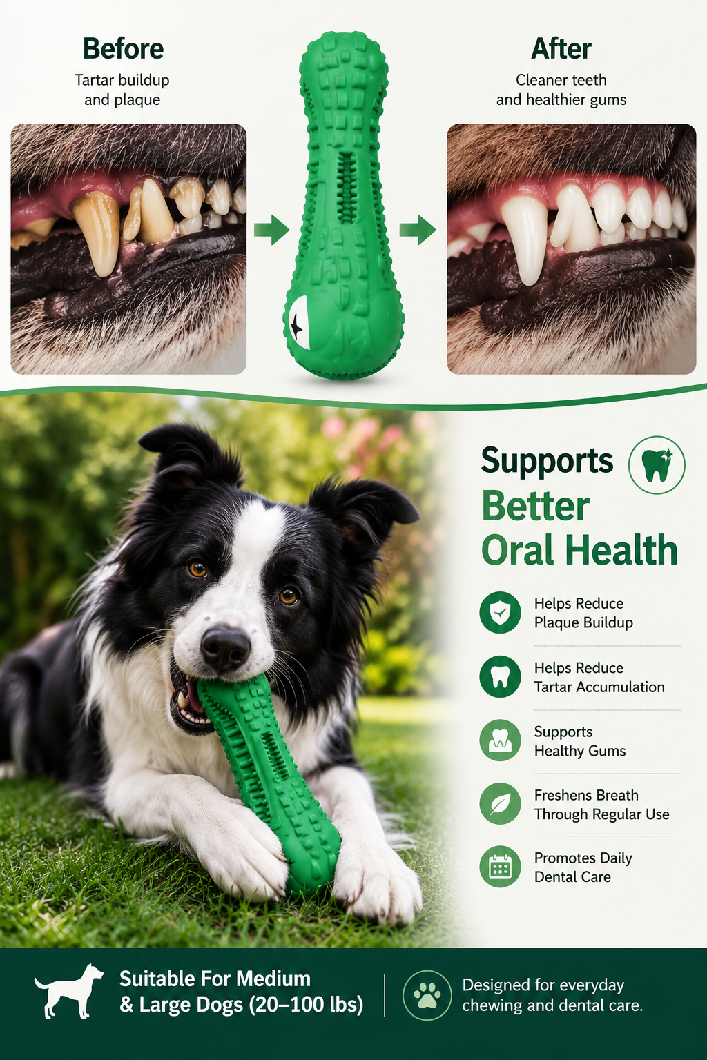 Durable, Interactive Dog Toy – Natural Milk-Flavored Rubber Chew Stick for Anxiety Relief & Dental Care