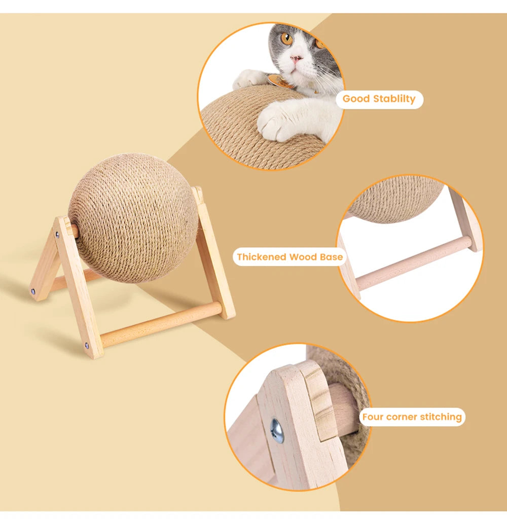 “Scratchy Ball – Sisal Toy for Happy Paws”
