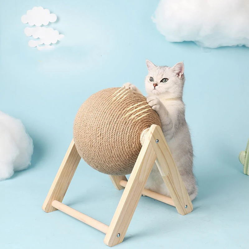 “Scratchy Ball – Sisal Toy for Happy Paws”