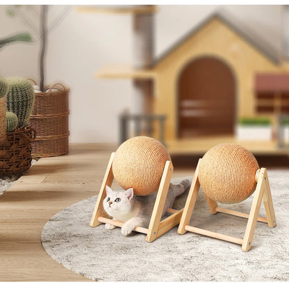 “Scratchy Ball – Sisal Toy for Happy Paws”