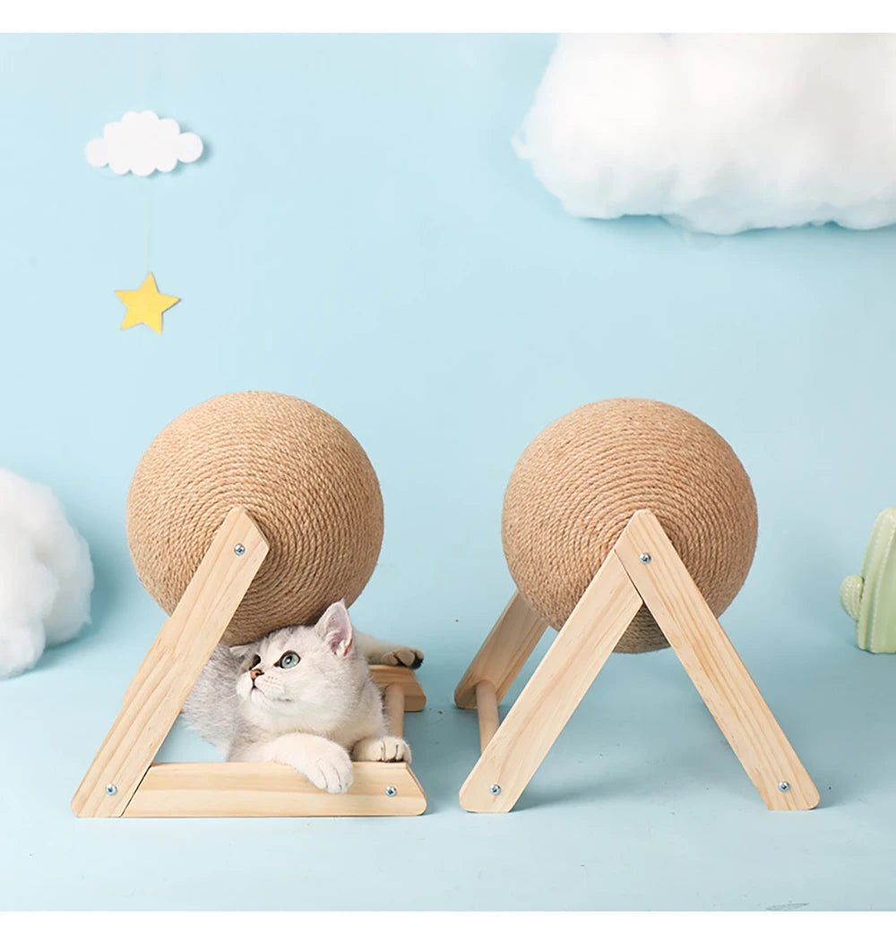 “Scratchy Ball – Sisal Toy for Happy Paws”