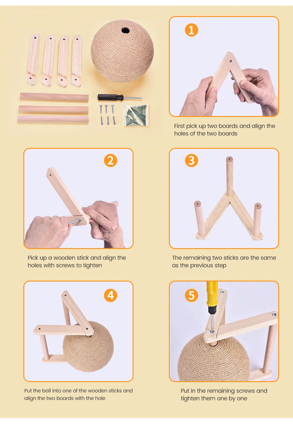 “Scratchy Ball – Sisal Toy for Happy Paws”