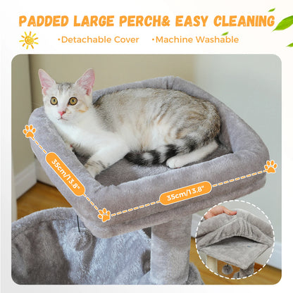 “Mega Cat Tower – Condos, Scratch Posts & Toys”