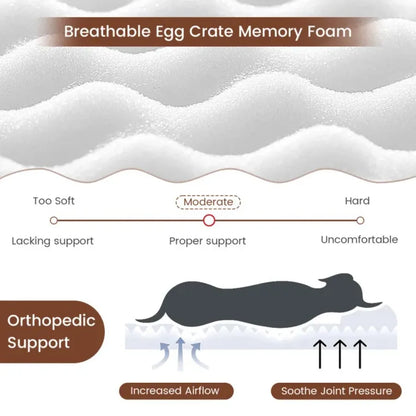 Orthopedic Dog Bed – Memory Foam Support for Large Dogs