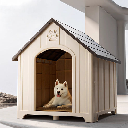 Weatherproof Insulated Dog Kennel for Medium to Large Dogs – Breathable Outdoor Yard Shelter