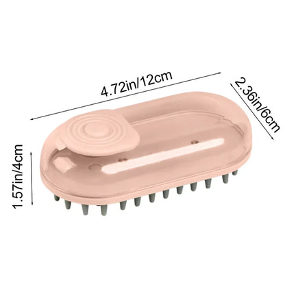 Silicone Dog Bath Brush with Shampoo Dispenser
