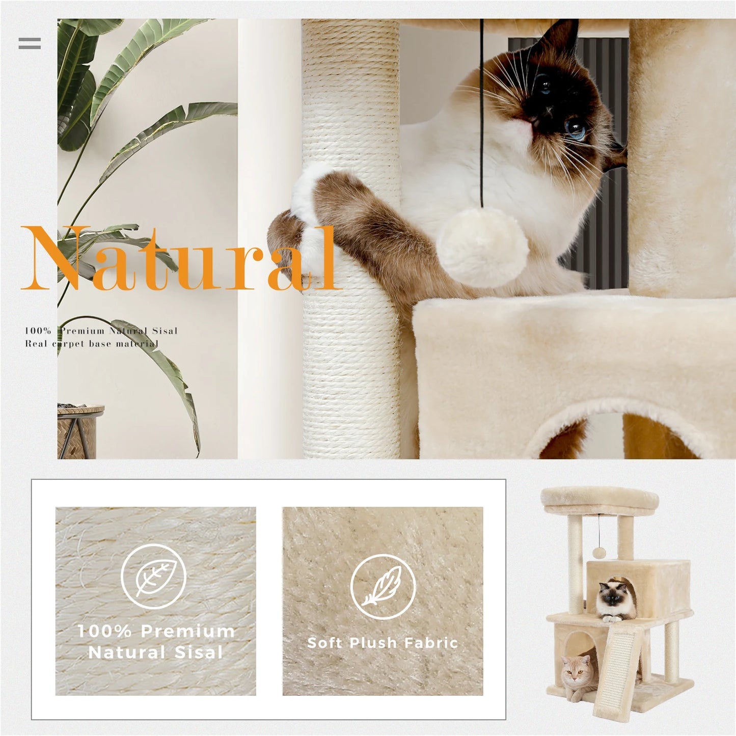 “Mega Cat Tower – Condos, Scratch Posts & Toys”