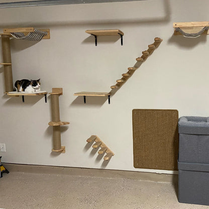 “Kitty Climb & Chill – Wall Set with Bridge”