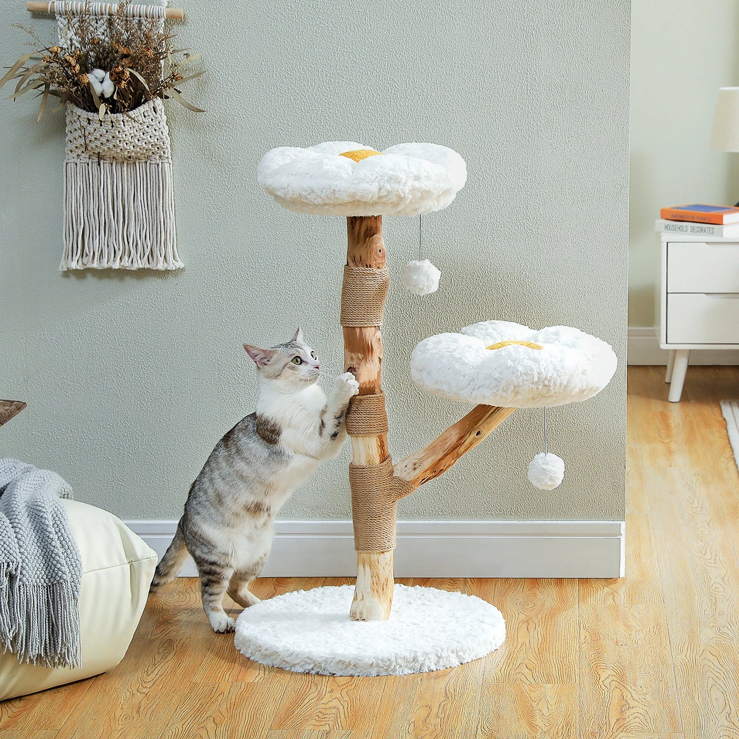 “Blossom Tree – Cat Tower with Scratcher & Bed”