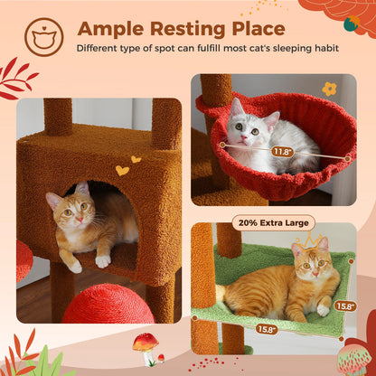 “Sky Climber – Adjustable Cat Tree with Hammock”