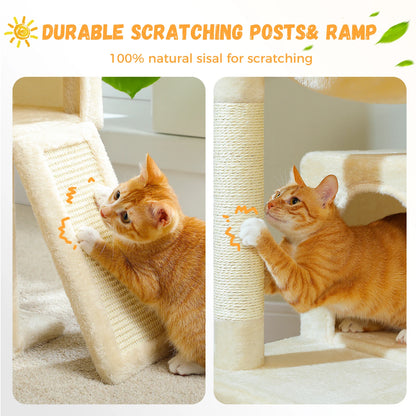 “Mega Cat Tower – Condos, Scratch Posts & Toys”