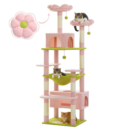 “Purr Palace – Large Tree with Scratcher & Bed”