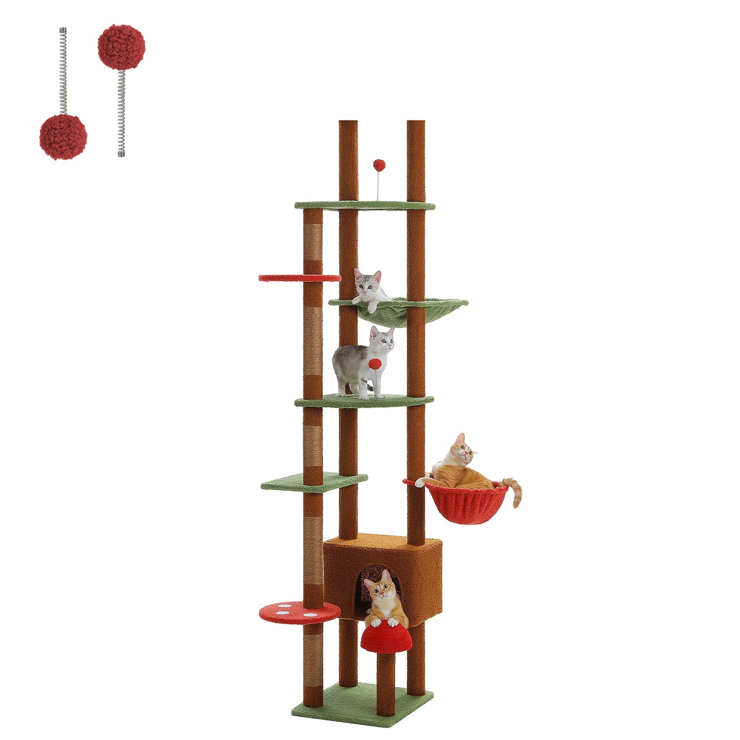 “Sky Climber – Adjustable Cat Tree with Hammock”