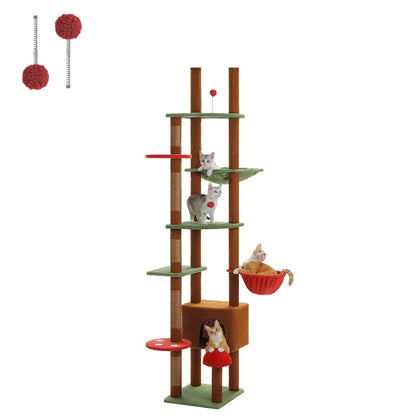 “Sky Climber – Adjustable Cat Tree with Hammock”