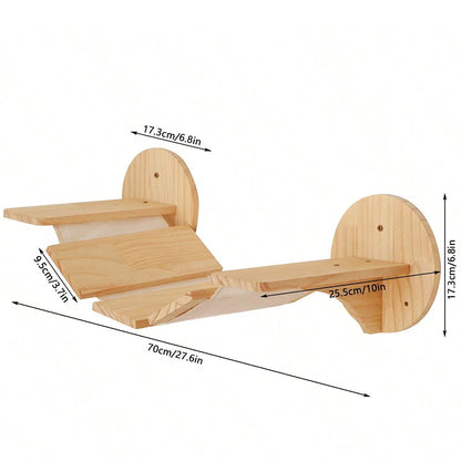 “Kitty Climb & Chill – Wall Set with Bridge”