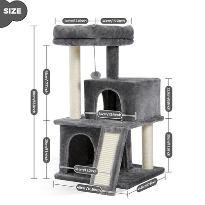 “Mega Cat Tower – Condos, Scratch Posts & Toys”