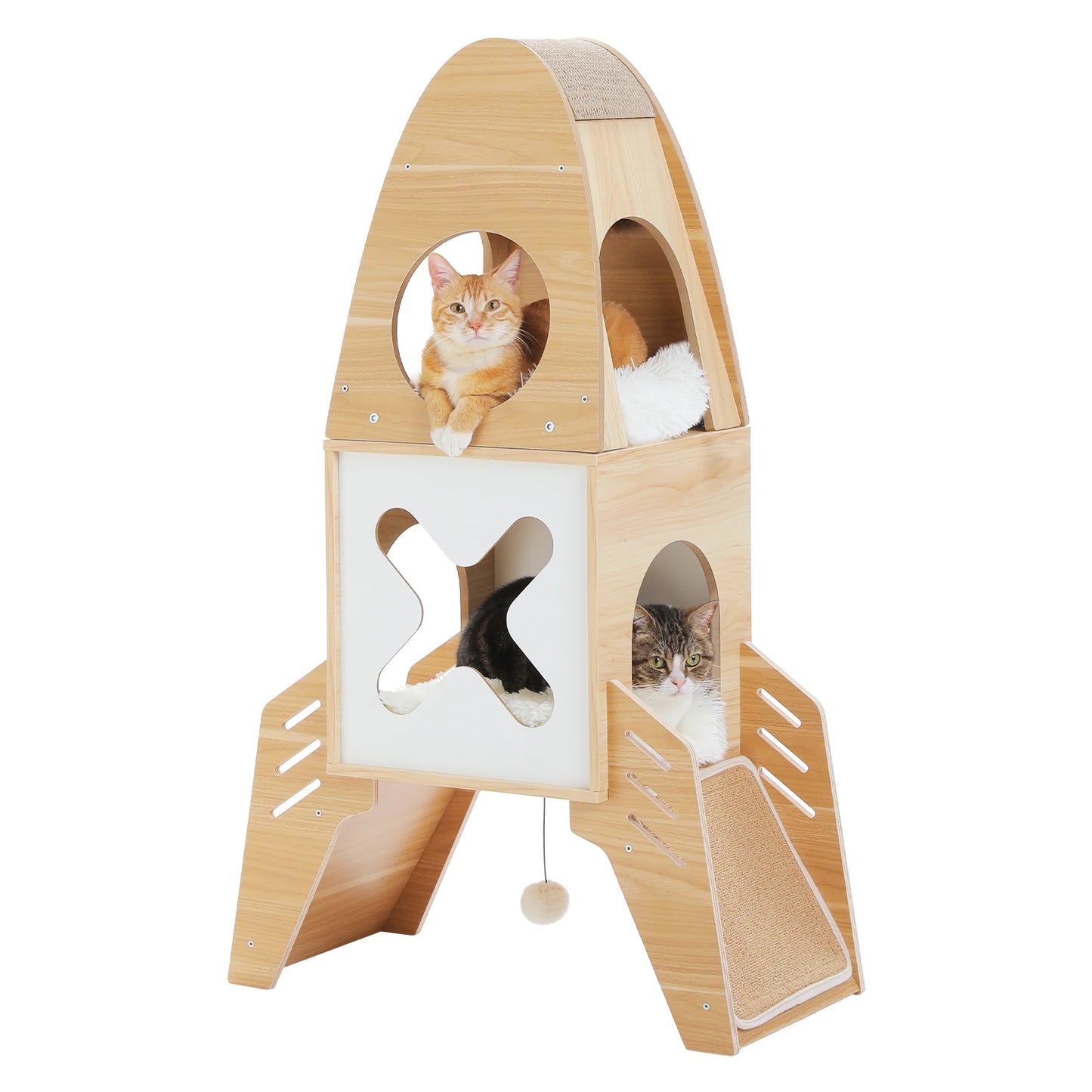 “Rocket Cat Tower– Play, Scratch & Lounge”