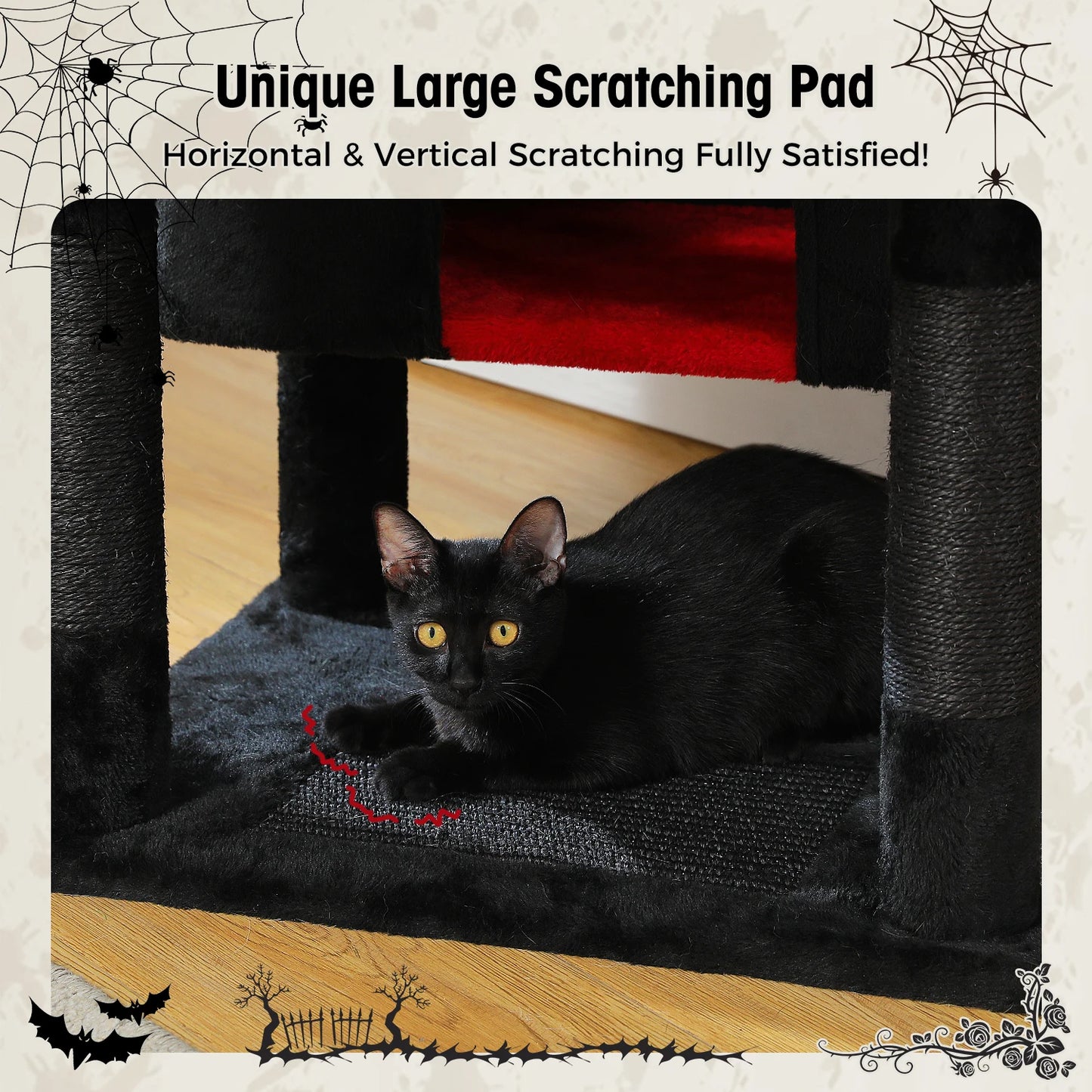 “Purr Palace – Large Tree with Scratcher & Bed”