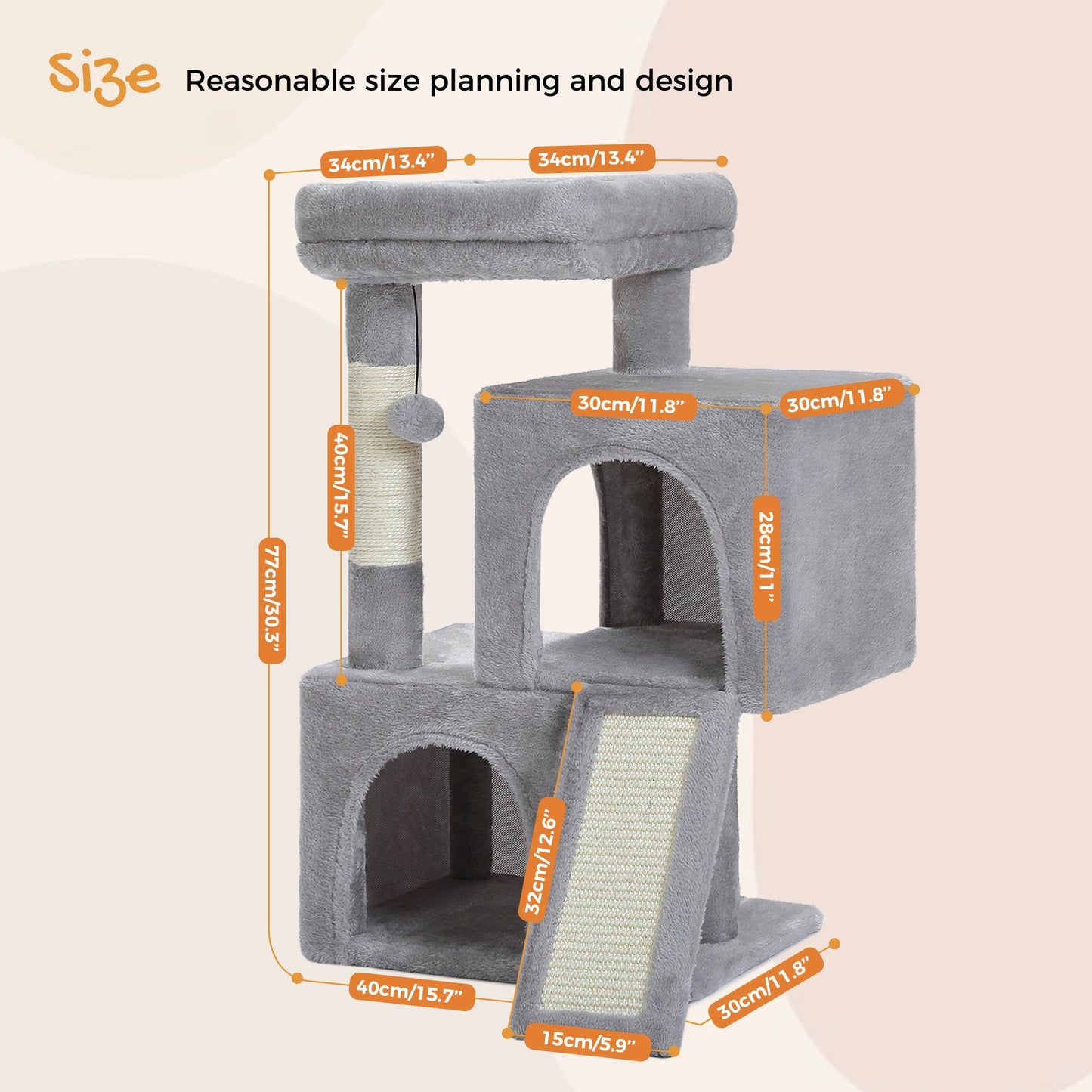 “Mega Cat Tower – Condos, Scratch Posts & Toys”