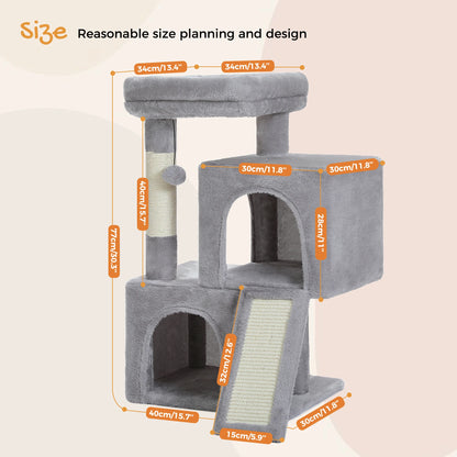 “Mega Cat Tower – Condos, Scratch Posts & Toys”
