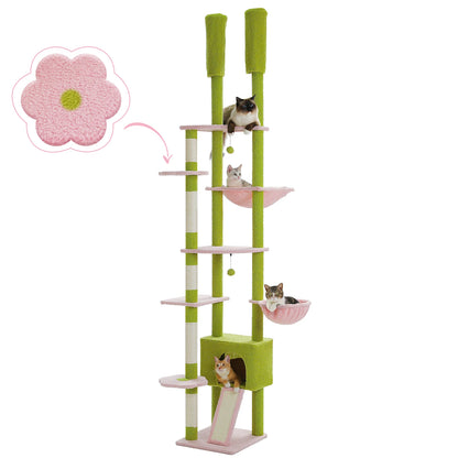 “Sky Climber – Adjustable Cat Tree with Hammock”