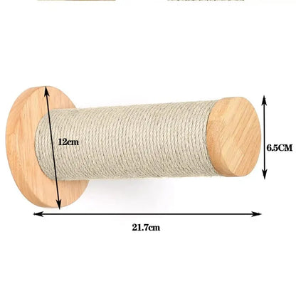 “Wall-Mounted Cat Hammock & Climbing Tree – Handwoven Macrame”