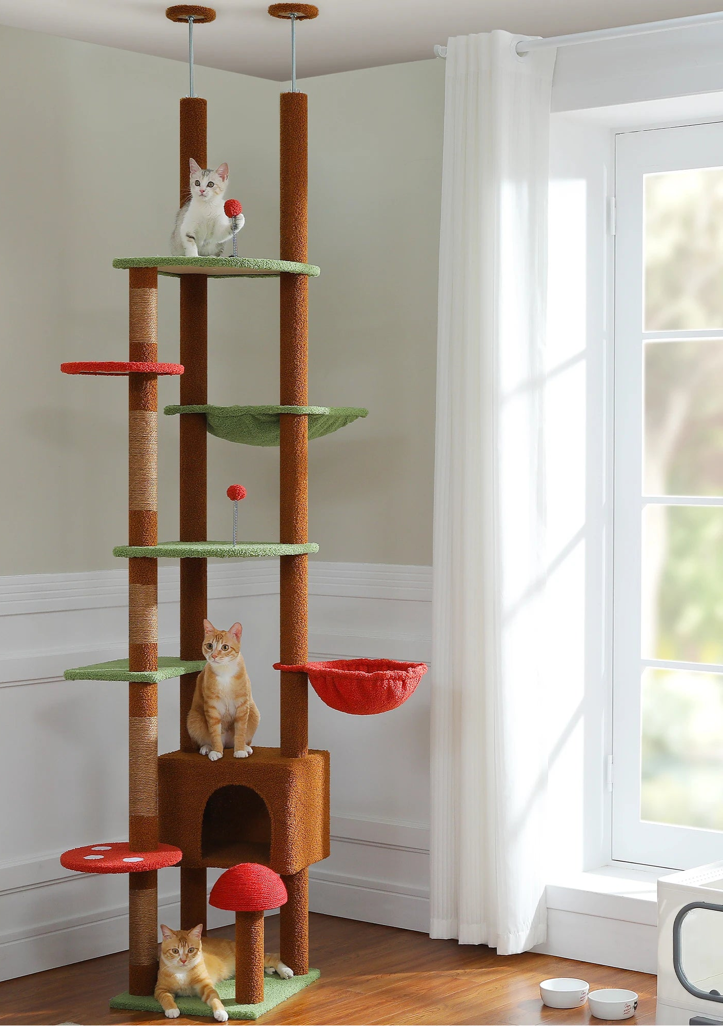 “Sky Climber – Adjustable Cat Tree with Hammock”