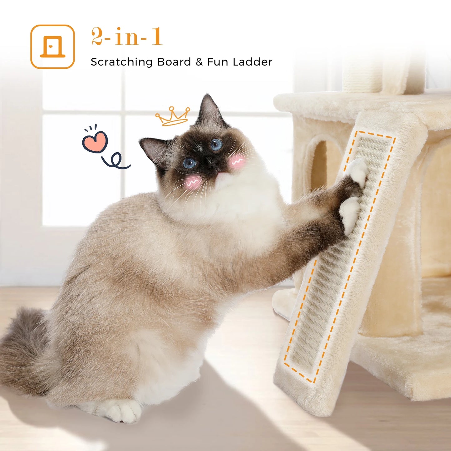 “Mega Cat Tower – Condos, Scratch Posts & Toys”