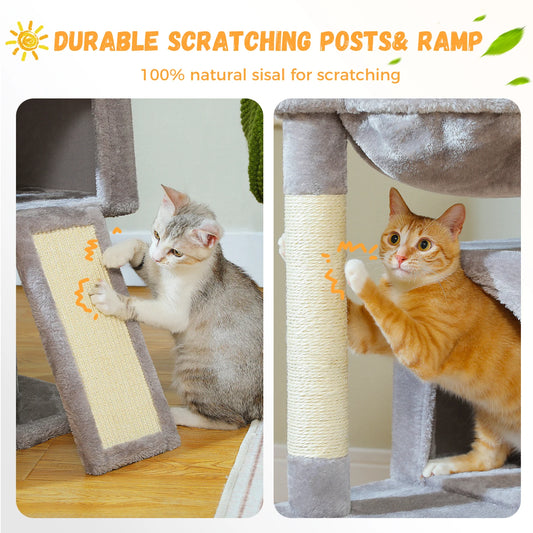 “Mega Cat Tower – Condos, Scratch Posts & Toys”