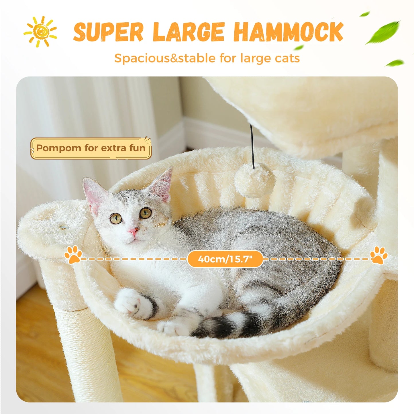“Mega Cat Tower – Condos, Scratch Posts & Toys”