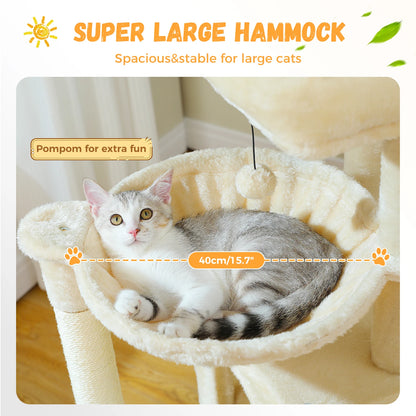 “Mega Cat Tower – Condos, Scratch Posts & Toys”