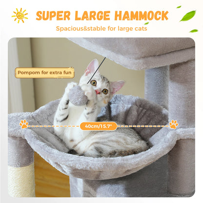 “Mega Cat Tower – Condos, Scratch Posts & Toys”