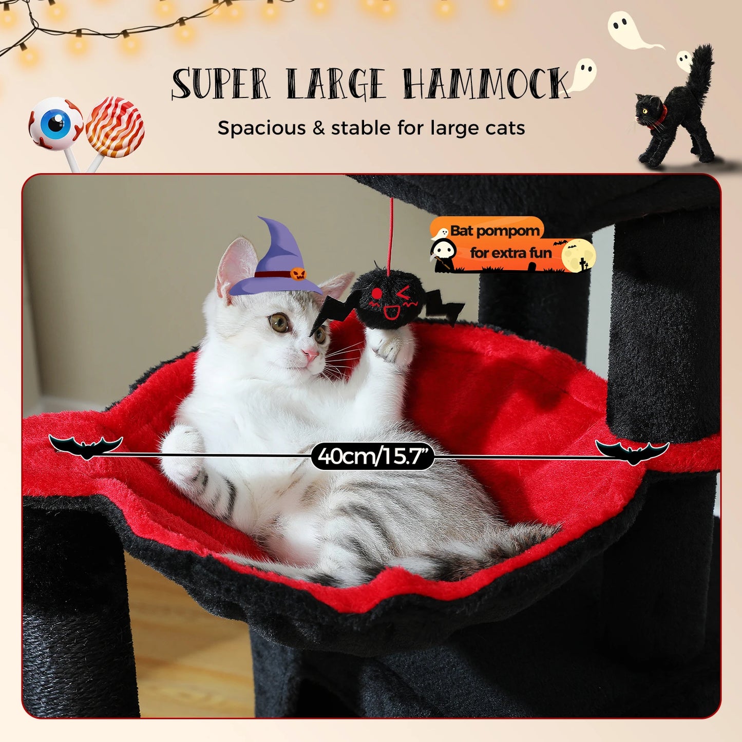 “Mega Cat Tower – Condos, Scratch Posts & Toys”