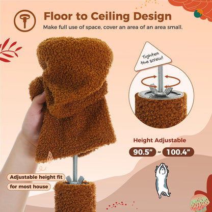 “Sky Climber – Adjustable Cat Tree with Hammock”