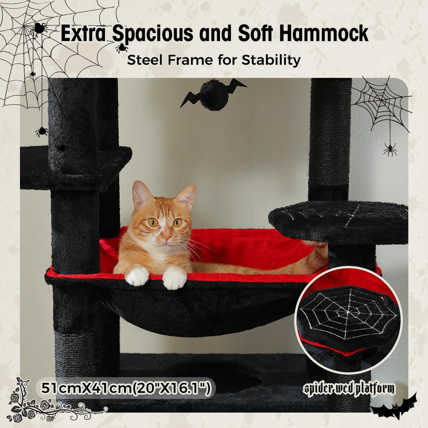 “Purr Palace – Large Tree with Scratcher & Bed”