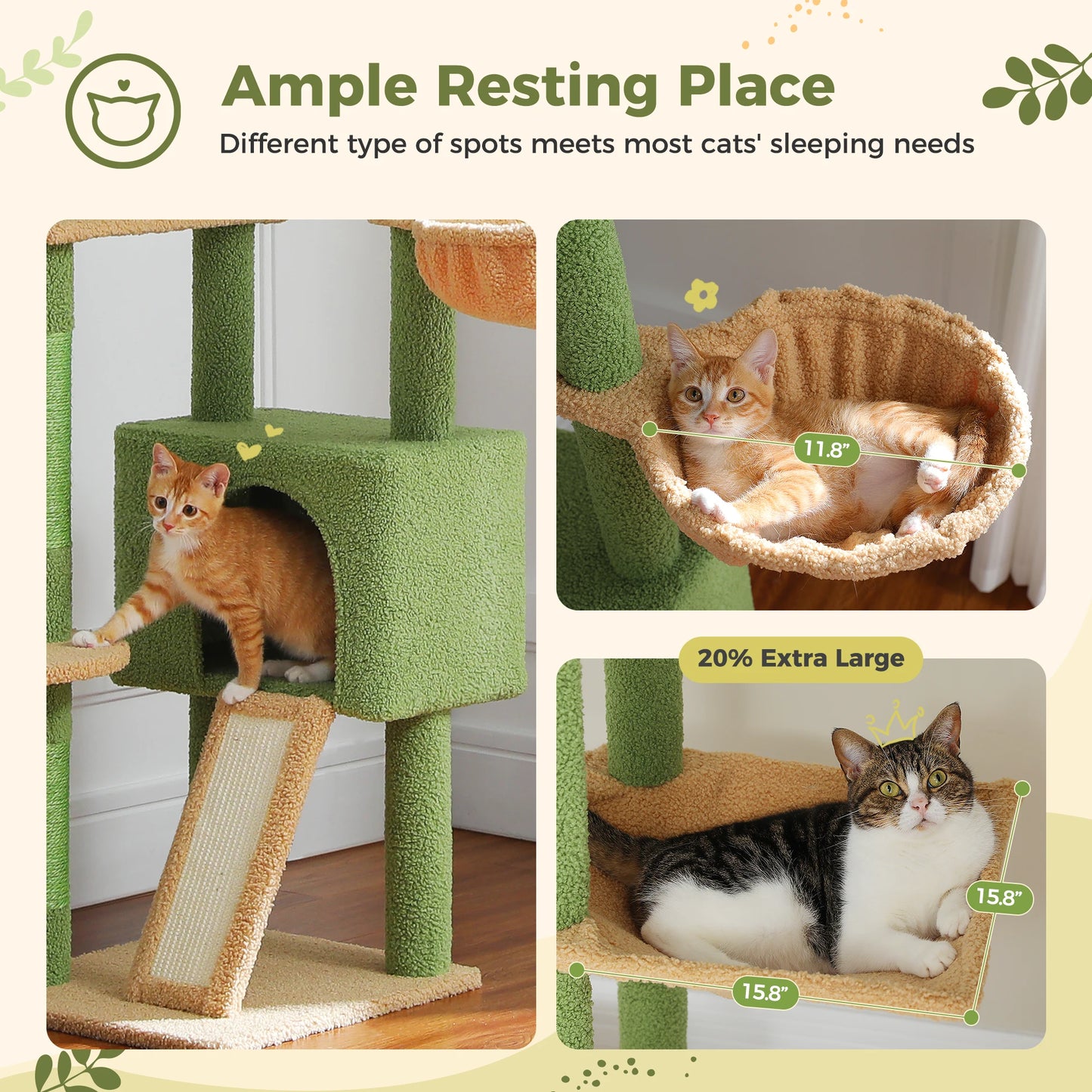 “Sky Climber – Adjustable Cat Tree with Hammock”