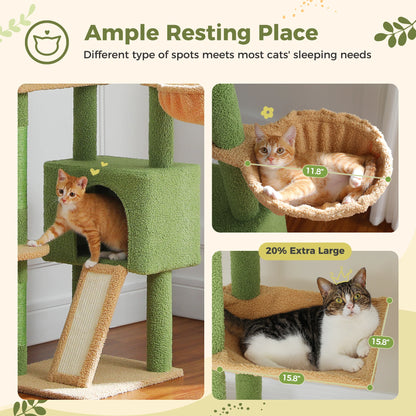 “Sky Climber – Adjustable Cat Tree with Hammock”