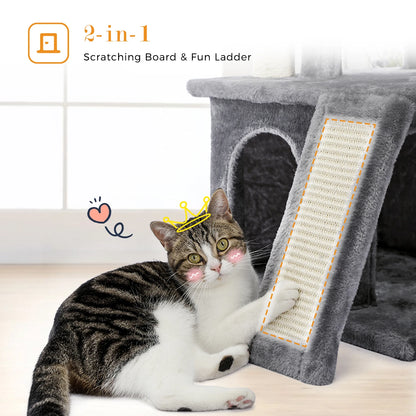 “Mega Cat Tower – Condos, Scratch Posts & Toys”