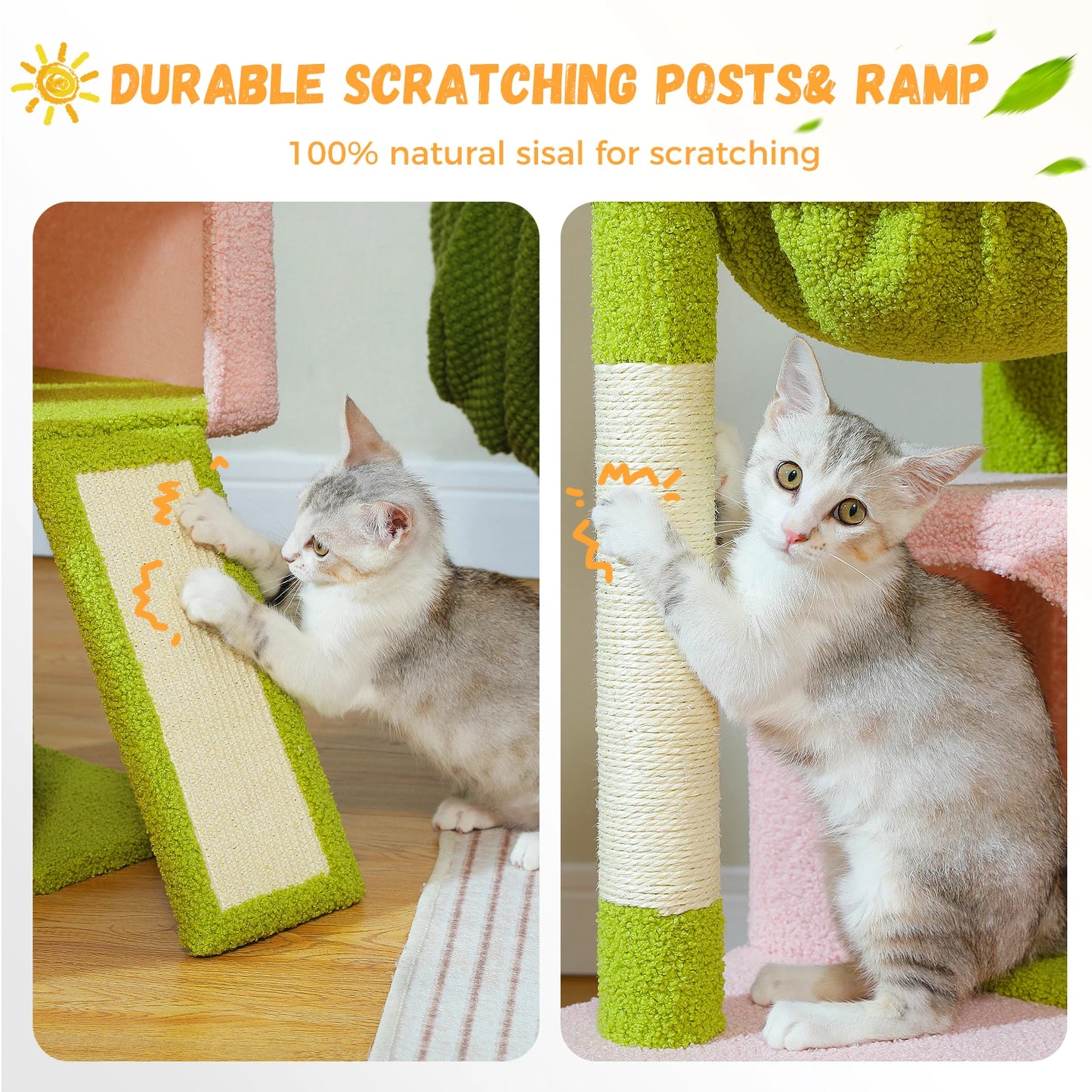 “Mega Cat Tower – Condos, Scratch Posts & Toys”