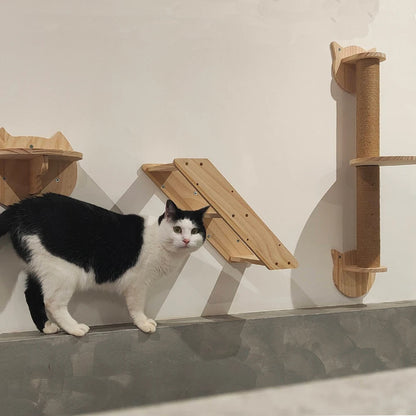 “Kitty Climb & Chill – Wall Set with Bridge”