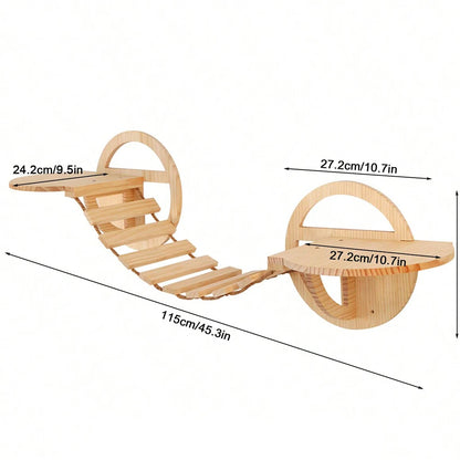 “Kitty Climb & Chill – Wall Set with Bridge”