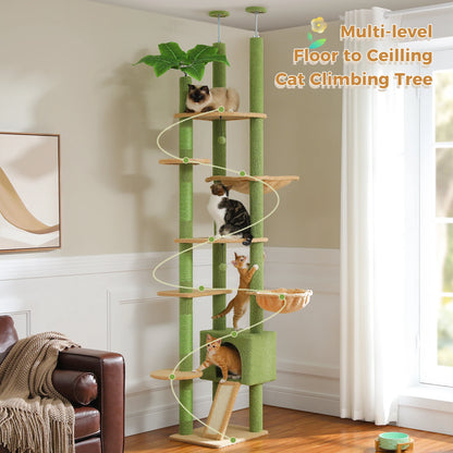“Sky Climber – Adjustable Cat Tree with Hammock”
