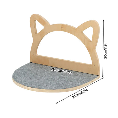 “Wall-Mounted Cat Hammock & Climbing Tree – Handwoven Macrame”