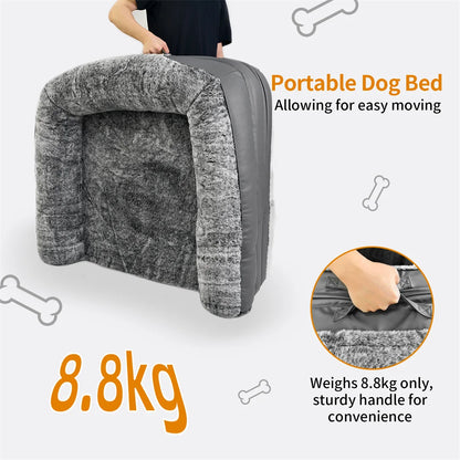 Luxury Human-Size Dog Bed – 180cm Orthopedic Foldable Lounger with Ultra-Soft Plush Cover