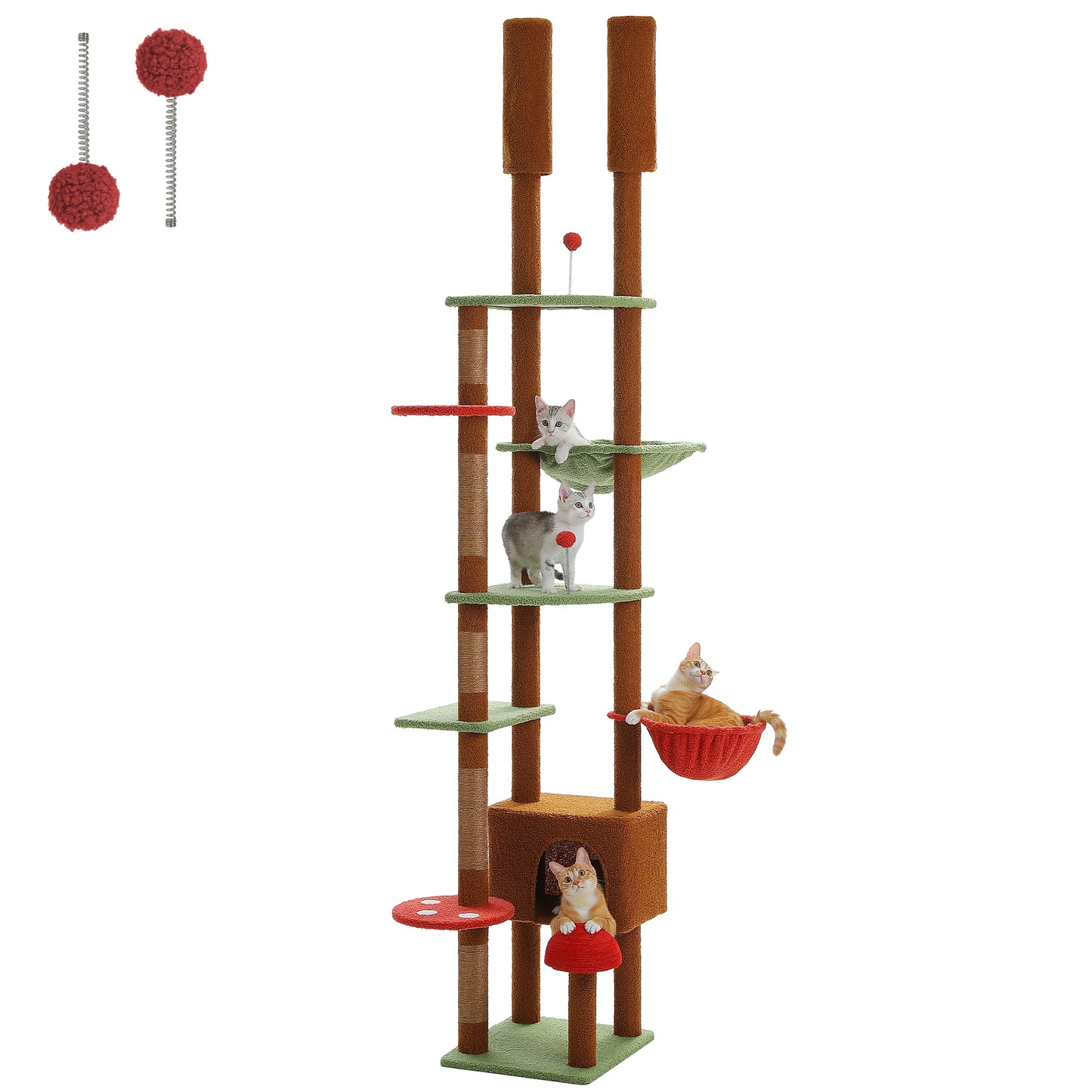 “Sky Climber – Adjustable Cat Tree with Hammock”