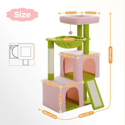 “Mega Cat Tower – Condos, Scratch Posts & Toys”