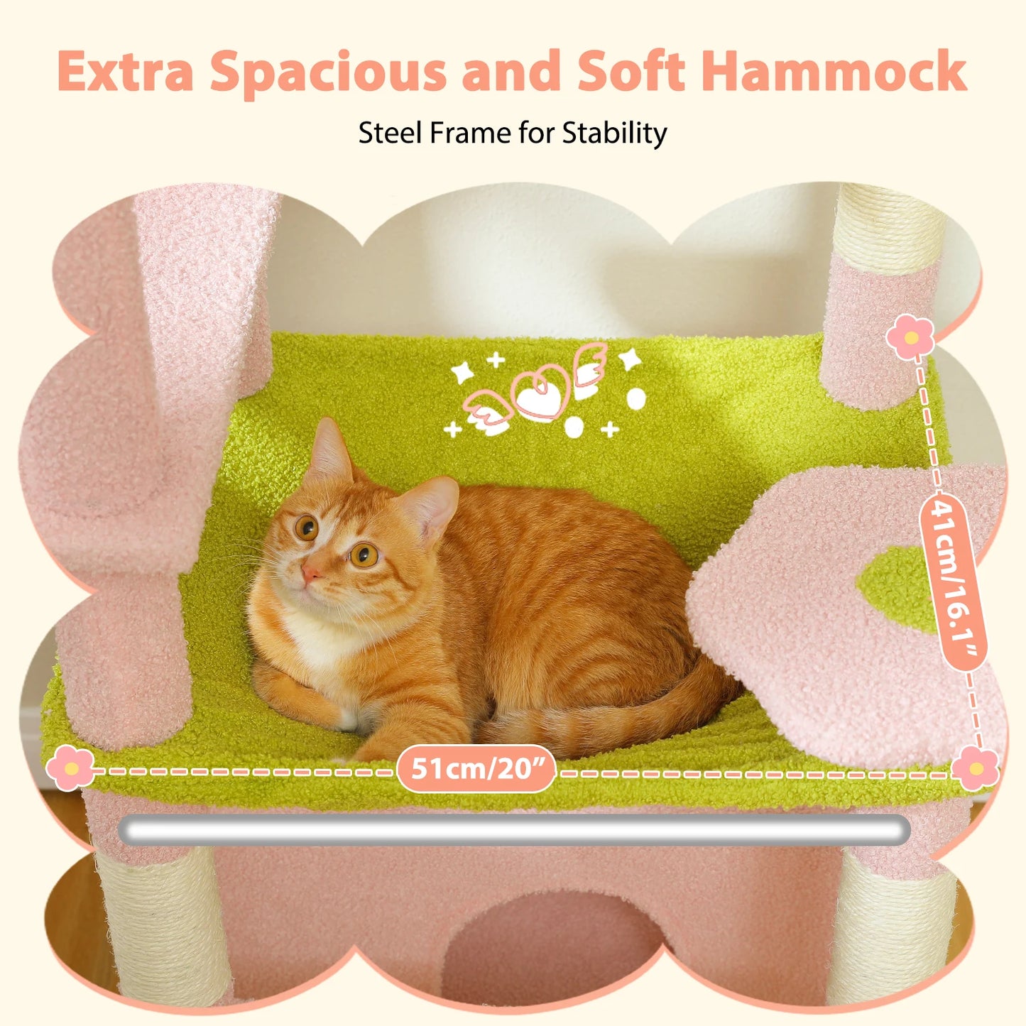 “Purr Palace – Large Tree with Scratcher & Bed”